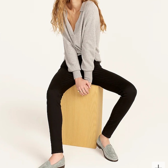 J.Crew 9" stretchy toothpick jean in new black - Picture 2 of 7